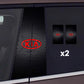2 pegatinas para el parabrisas del coche con el logotipo