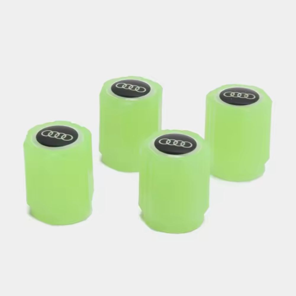 4 tapones luminosos para válvulas con logotipo de coche (universales)