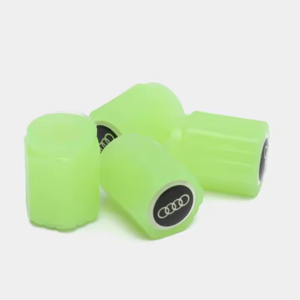 4 tapones luminosos para válvulas con logotipo de coche (universales)