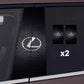 2 pegatinas para el parabrisas del coche con el logotipo